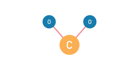 Carbon Dioxide (CO2) Structure Formula.