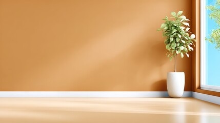 Green plant thriving in white ceramic pot lush foliage displayed in clean minimalist container