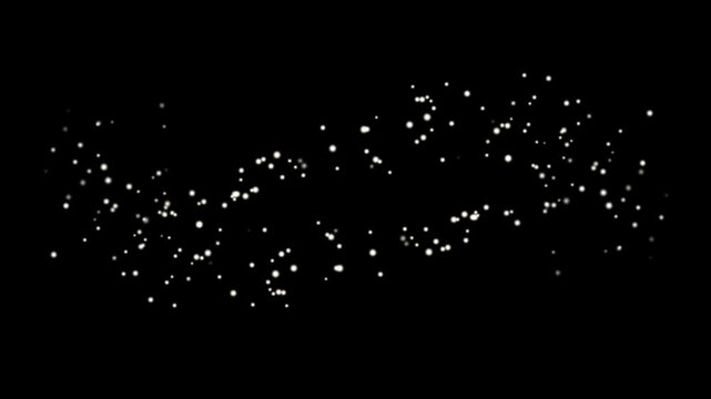 White glitter sparkles trail, glowing pixie dust burst, stars sparkle line, simple doodle magic path, magic dust, pixie dust path, glittering star; fairy dust, twinkling particles on black screen. 4k