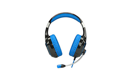 Blue and Black Gaming Headphones with Microphone
