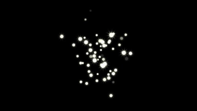 Fast glittering star lines, glowing doodle stars, sparkle line, blinking stars, glitter FX, comic manga flashes, Luxury white glitter particles trail, magic dust, pixie dust path on black screen. 4k