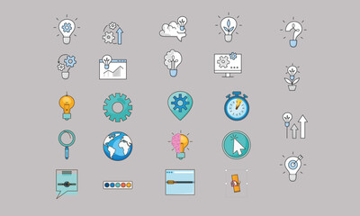 Creative modern and clean icon design temp