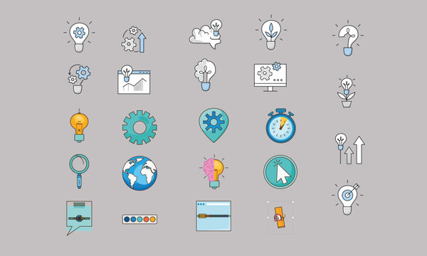 Creative modern and clean icon design temp