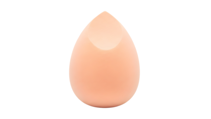 Peach Tear Drop Makeup Sponge Product Shot Isolated on White Background