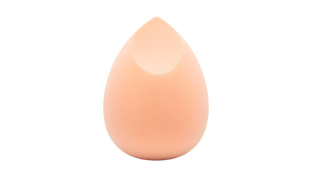 Peach Tear Drop Makeup Sponge Product Shot Isolated on White Background