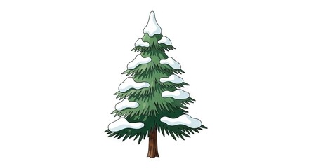 christmas tree vector illustration