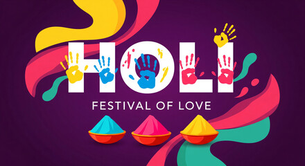 holi festival poster template indian holiday banner