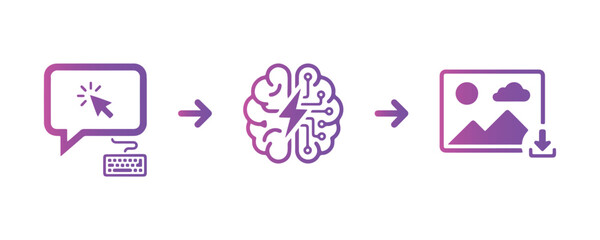 AI Image Generation Workflow Prompt to Download  Artificial Intelligence Creative Process