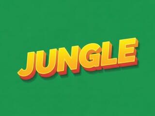 Jungle text isolated on white background isolated on white background