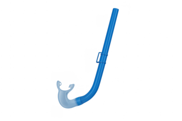 Blue snorkel for swimming and diving on transparent background