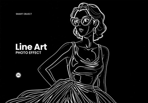 Artistic Line Art Photo Effect