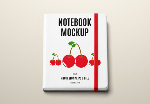 Lying Notebook Mockup