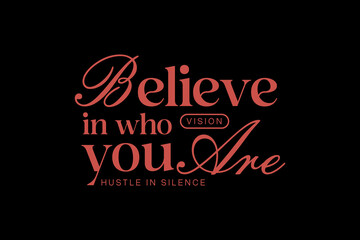 Obraz premium Streetwear typography Empowering SelfBelief Motivational Typography in Red and Black