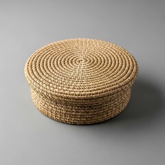 Woven basket container with natural materials showcasing craftsmanship