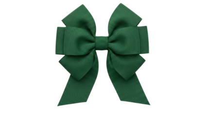 Isolated emerald green ribbon bow tie fashion accessory decoration birthday present design