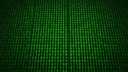 Green digital data stream - Powered by Adobe