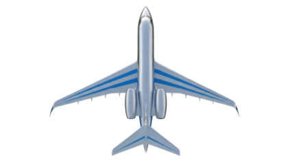 Isolated Corporate Jet Airplane, Aeroplane, Aircraft, Air Transport, Business Travel, Wing View
