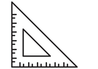 Right Triangle Ruler Illustration for Education and Design