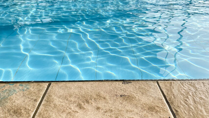 Poolside Edge Detail with Calm Water