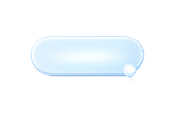 Fototapeta premium Blue speech bubble icon with a transparent background illustration.