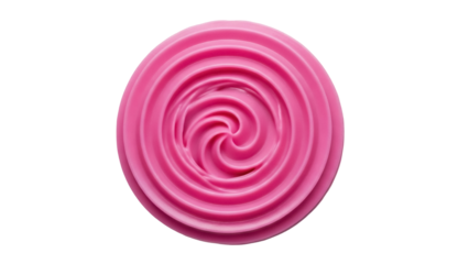 Isolated circular candy with spiral design, sweet treat for dessert decoration and food styling
