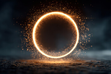 Circular Verification Ring on Dark Charcoal Background Symbolizing Chargeback Prevention and Dispute Reduction