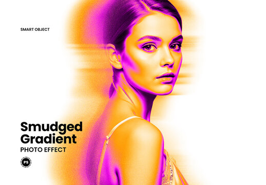 Smudged Gradient Map Photo Effect