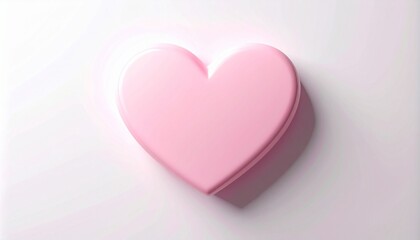 Fototapeta premium Pink Heart Shape on Soft Background