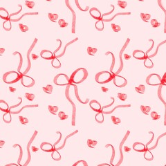 Cute Hand Drawn Bow Seamless Pattern