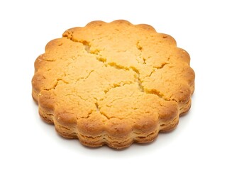 Cracked Cookie Isolated on White Background