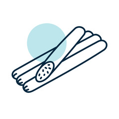 Hunting Sausages Minimalistic Flat Icon Set