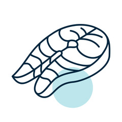 Salmon Fish Steak Minimalistic Flat Icon