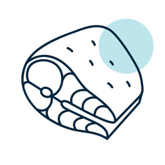 Mackerel Fish Fillet Minimalistic Flat Icon