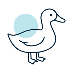 Whole Duck Bird Minimalistic Flat Icon
