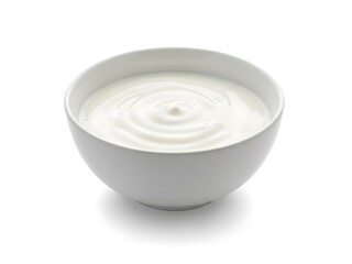 White Yogurt in a Ceramic Bowl