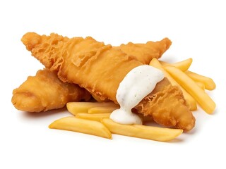 Crispy Fried Fish and Chips with Tartar Sauce