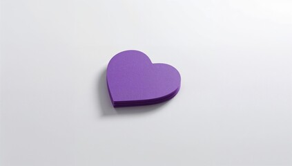 Fototapeta premium Violet tag placed on a white background, designed for categorization or tagging