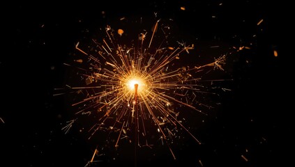 Obraz premium Holiday fireworks display featuring sparklers on Christmas night
