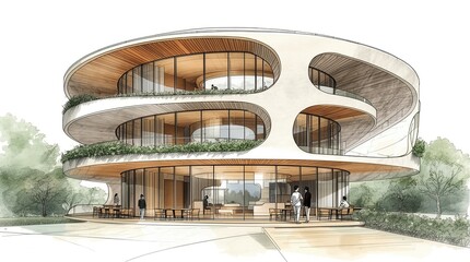 modern building sketch.