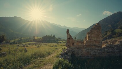 Ruins of an ancient settlement in the Karpass region, highlighting historical site conservation