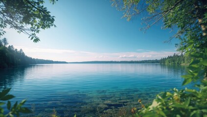 Summer at a Finnish lake, ideal backdrop for outdoor activities and natural scenery