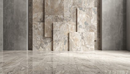 Fototapeta premium High-resolution granite surface tiles featuring natural marble appearance, ideal for architectural finishes