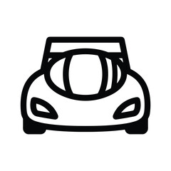 Obraz premium Black and white simple car icon