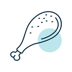 Fried Chicken Drumstick Minimalistic Flat Icon
