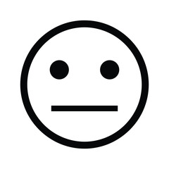 Fototapeta premium Unhappy face simple black white emotion