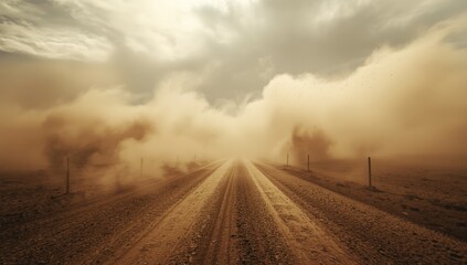 Air filled with dust and sand, useful as a backdrop for atmospheric studies