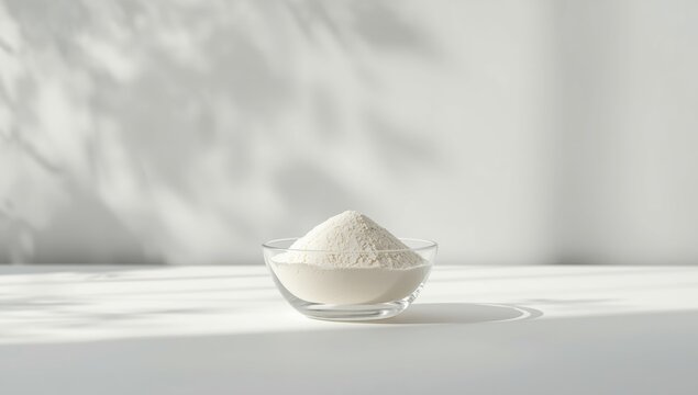 White surface coated with water-soluble starch, highlighting materials dissolvability and use in eco-friendly solutions, Earth Day