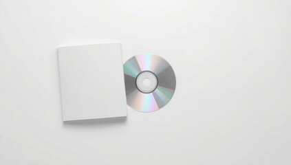 Hard drive and an empty label slot placed on a white surface, focusing on data management tools