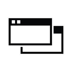 Black and white browser icon