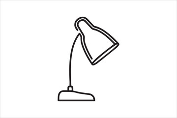 Vector Lamp single line icon in flat style